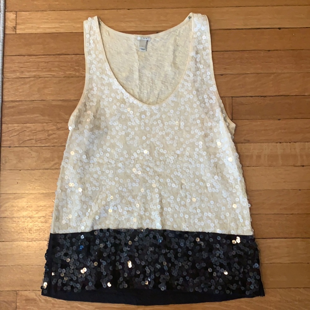 Black and white sequin tank from JCrew
